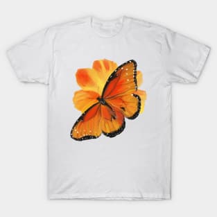 Butterfly on flower T-Shirt